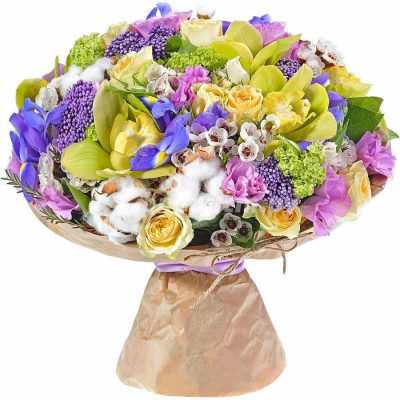 Классический букет живых цветов «Северное сияние»
