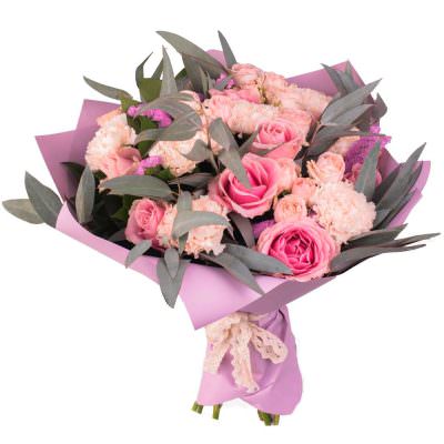 Красивый букет из ароматных цветов «Сиреневый восторг»