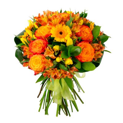 Подарочный букет свежих цветов «Яркая радость»