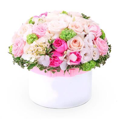 Букет цветов в коробке «Элегантность»