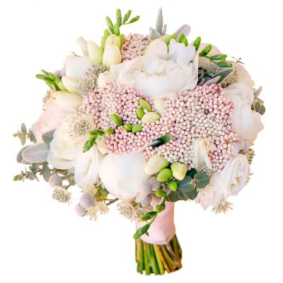 Премиальный букет свежих цветов «Белоснежное очарование»