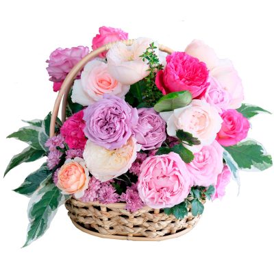 Подарочная композиция из цветов «Розовый рассвет»